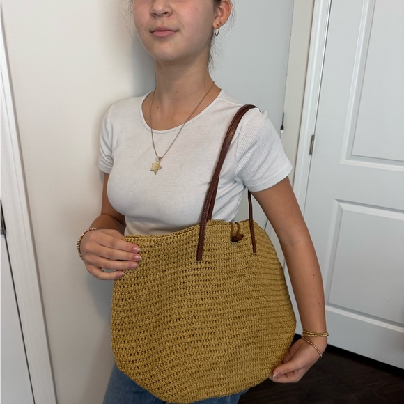 J. Crew Handbags - J. Crew woven market tote bag